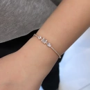 2 Damla 1 Baget Yarı Taşlı Kelepçe