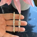 2 Damla 1 Baget Yarı Taşlı Kelepçe