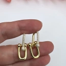 2 li Tify Taşlı Küpe