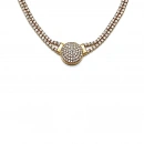 2 Sıra taşlı Plaka Suyolu Kolye