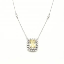 2 Sıra Taşlı Sitrin Di Kolye