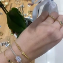 2 Yeşil Dot Kalp Zincir Bileklil