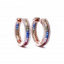 2cm Rainbow Baget Halka Küpe