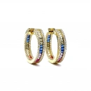 2cm Rainbow Baget Halka Küpe