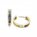 2cm Rainbow Baget Halka Küpe