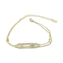 Taşlı Plaka Messi 2 Zincir Bileklik