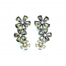 3 Papatya Yeşil Küpe