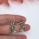 3 Papatya Yeşil Küpe