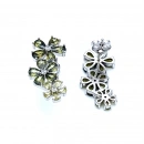 3 Papatya Yeşil Küpe