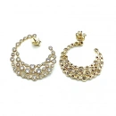 3 Sıra Taşlı Moon Küpe