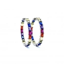 3cm Rainbow Di Halka Küpe