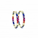 3cm Rainbow Di Halka Küpe