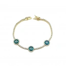 3lü Camgöz Suyolu Bileklik