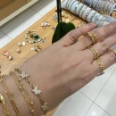 4 Kalp Ataç Zincir Bileklik