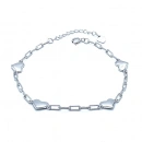 4 Kalp Ataç Zincir Bileklik