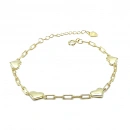 4 Kalp Ataç Zincir Bileklik