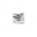 4 Sıra Sarmal Yanları Taşlı Yüzük