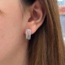 4 Sıra Taşlı Açık Halka Küpe