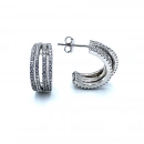 4 Sıra Taşlı Açık Halka Küpe