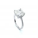 4ct Prenses Tek Taş Mozanit Yüzük