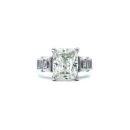 4ct Yanları prenses taşlı Di Mozanit Yüzük