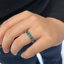 5mm Alex Mint Oval Tamtur Yüzük