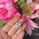 Mozanit 8ct Markiz Tria Yüzük