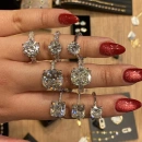 Mozanit 7ct 6 tırnak Yarım Tur Tektaş Yüzük