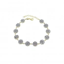 Vintage Çiçek 2 Renk Bileklik