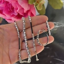 Siyah Mineli Gömme Taş Tasarım Küpe