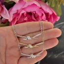 Tify Yarı Taşlı Not Kolye