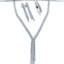 Rain V Kolye Küpe Bileklik Yüzük Set