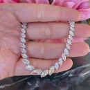 Mozanit Süzme Markiz Suyolu Kolye