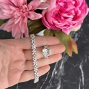 Mozanit Markiz Flower Di Tektaş Yüzük