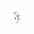 6mm Mozanit 5 Taş Yüzük