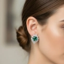 Zümrüt Flame Küpe