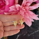 Taşlı İnce Yılan Küpe