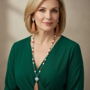 İnci ve Mercan Taşlı Tasarım Kolye Küpe Set