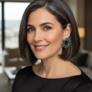 Zümrüt ve Ham Elmas Taşlı Küpe