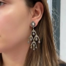 Ham Elmas Otantik Çoklu Damla Küpe