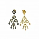 Ham Elmas Otantik Çoklu Damla Küpe