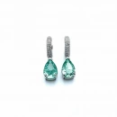 Mint Damla Sallantılı Halka Küpe