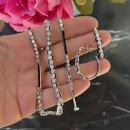 Siyah Mineli Gömme Taş Tasarım Küpe