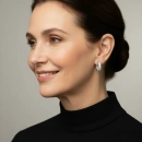 2 Sıra Taşlı Halka Küpe