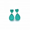 Zümrüt Paraiba Love Damla Küpe