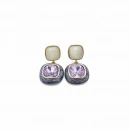 Elegant Seri 14 Square Duo Lilac Küpe