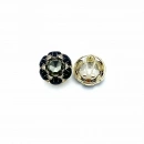 Elegant Seri 7 Black Daisy Shine Küpe