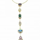 Renkli Taşlı Çubuklu Geo Şahmeran