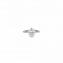 Sertifikalı Mozanit Oval Taşlı Yanları Taşlı Tektaş Yüzük