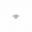 Sertifikalı Mozanit 1ct ARO Yanları Taşlı Tektaş Yüzük